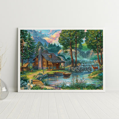 Landscape Forest - Full Square Drill Diamond Painting 40*30CM