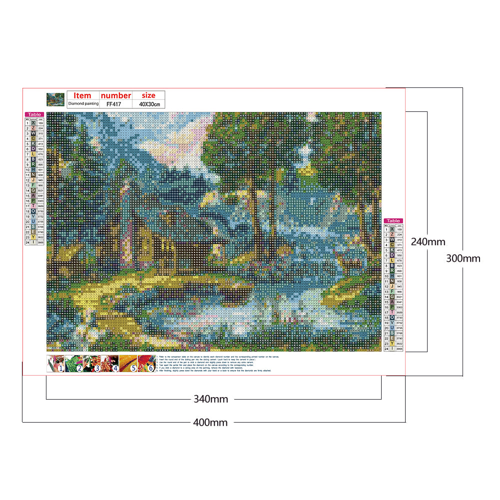 Landscape Forest - Full Square Drill Diamond Painting 40*30CM