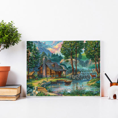 Landscape Forest - Full Square Drill Diamond Painting 40*30CM