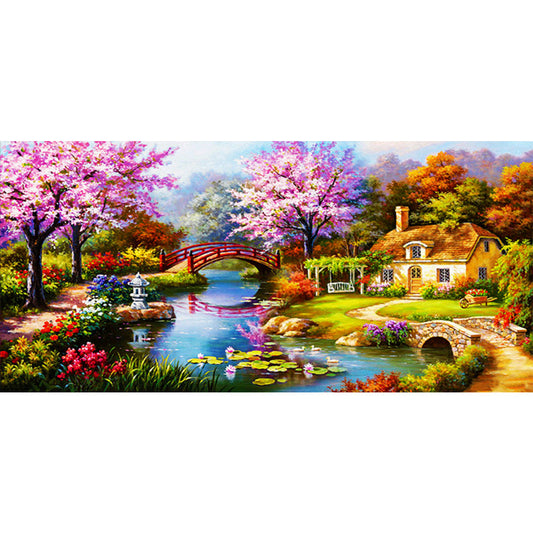 Garden House - Full Square Drill Diamond Painting 100*55CM