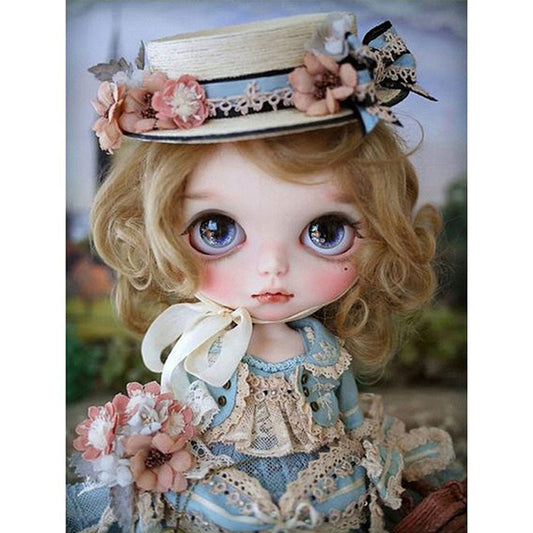 Big Eye Doll - Full Round Drill Diamond Painting 30*40CM