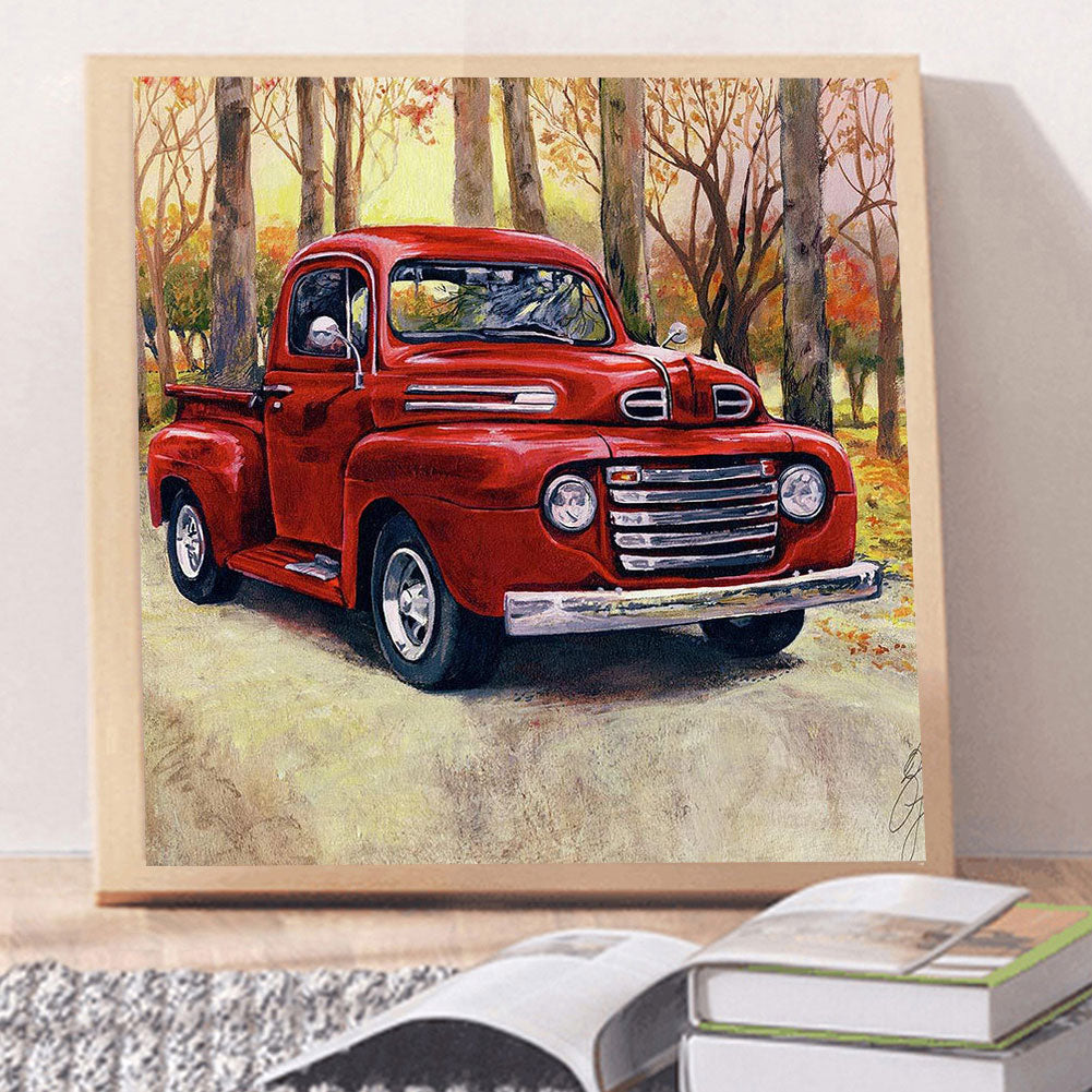 Little Red Car - Full Round Drill Diamond Painting 50*50CM