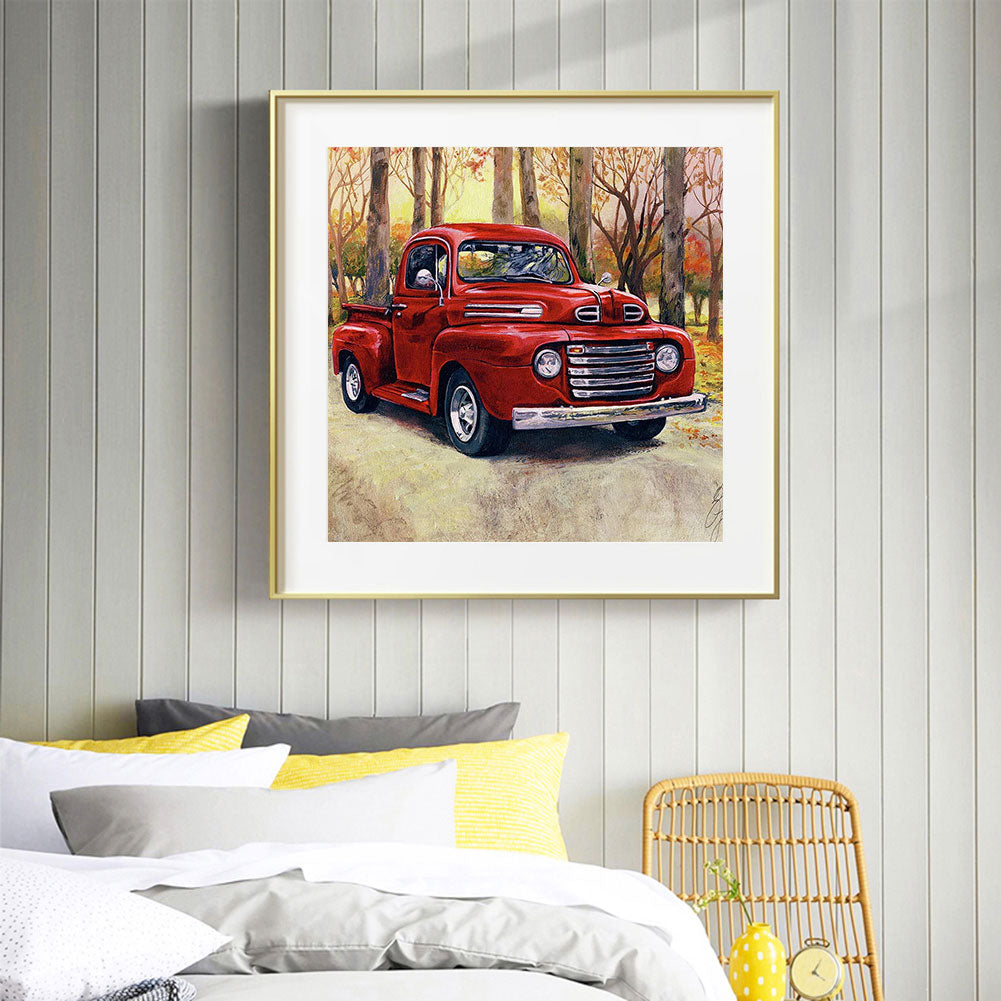 Little Red Car - Full Round Drill Diamond Painting 50*50CM