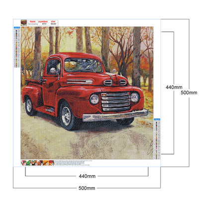 Little Red Car - Full Round Drill Diamond Painting 50*50CM