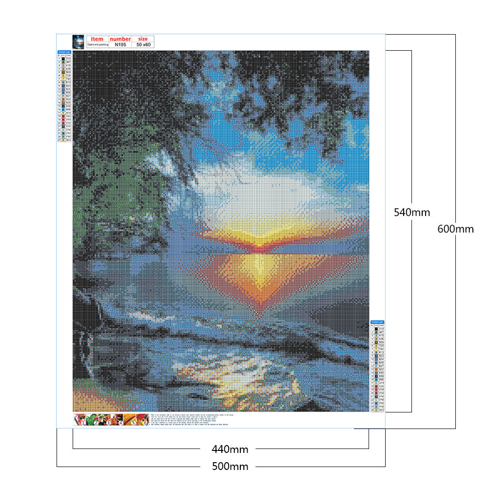 Sunset - Full Square Drill Diamond Painting 50*60CM