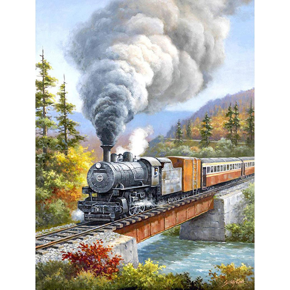 Jet Train - Full Square Drill Diamond Painting 30*40CM