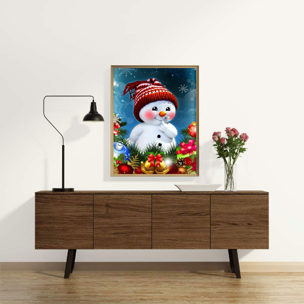 Cartoon Snowman - Full Square Drill Diamond Painting 30*40CM