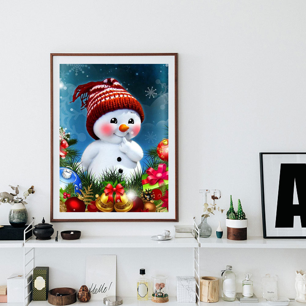 Cartoon Snowman - Full Square Drill Diamond Painting 30*40CM