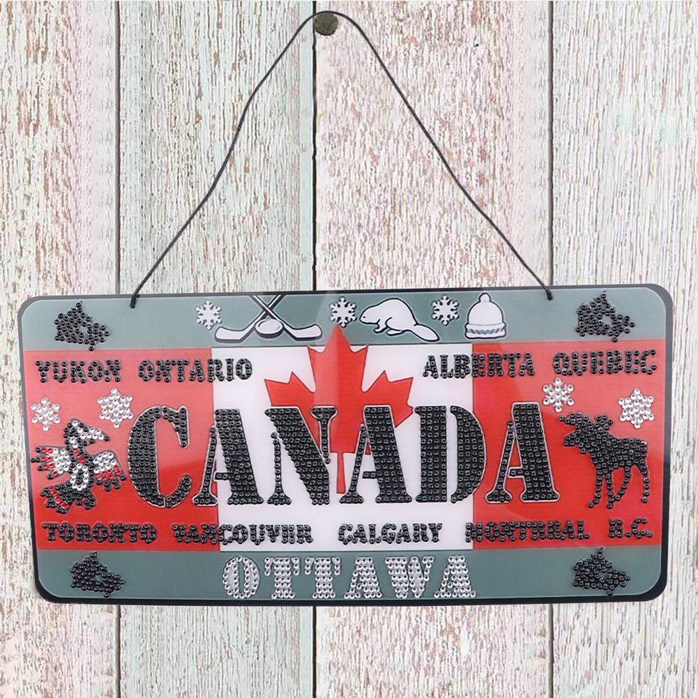 Acrylic Country Sign Plate DIY Diamond Painting Hanging Decorative Plaque