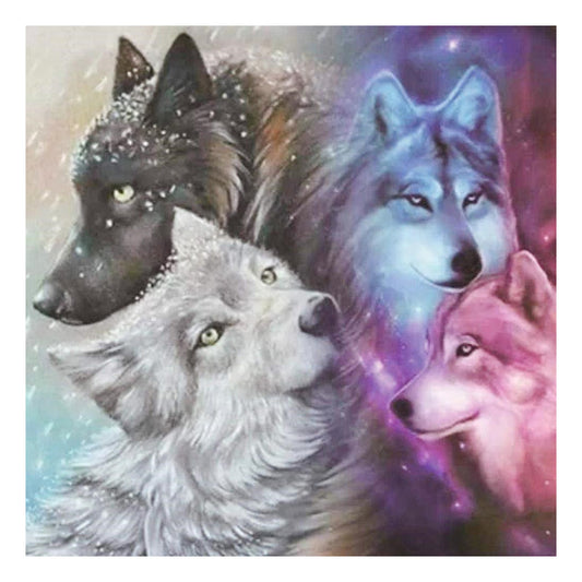 Wolf Pack - Full Square Drill Diamond Painting 50*50CM