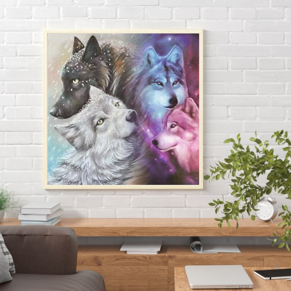 Wolf Pack - Full Square Drill Diamond Painting 50*50CM