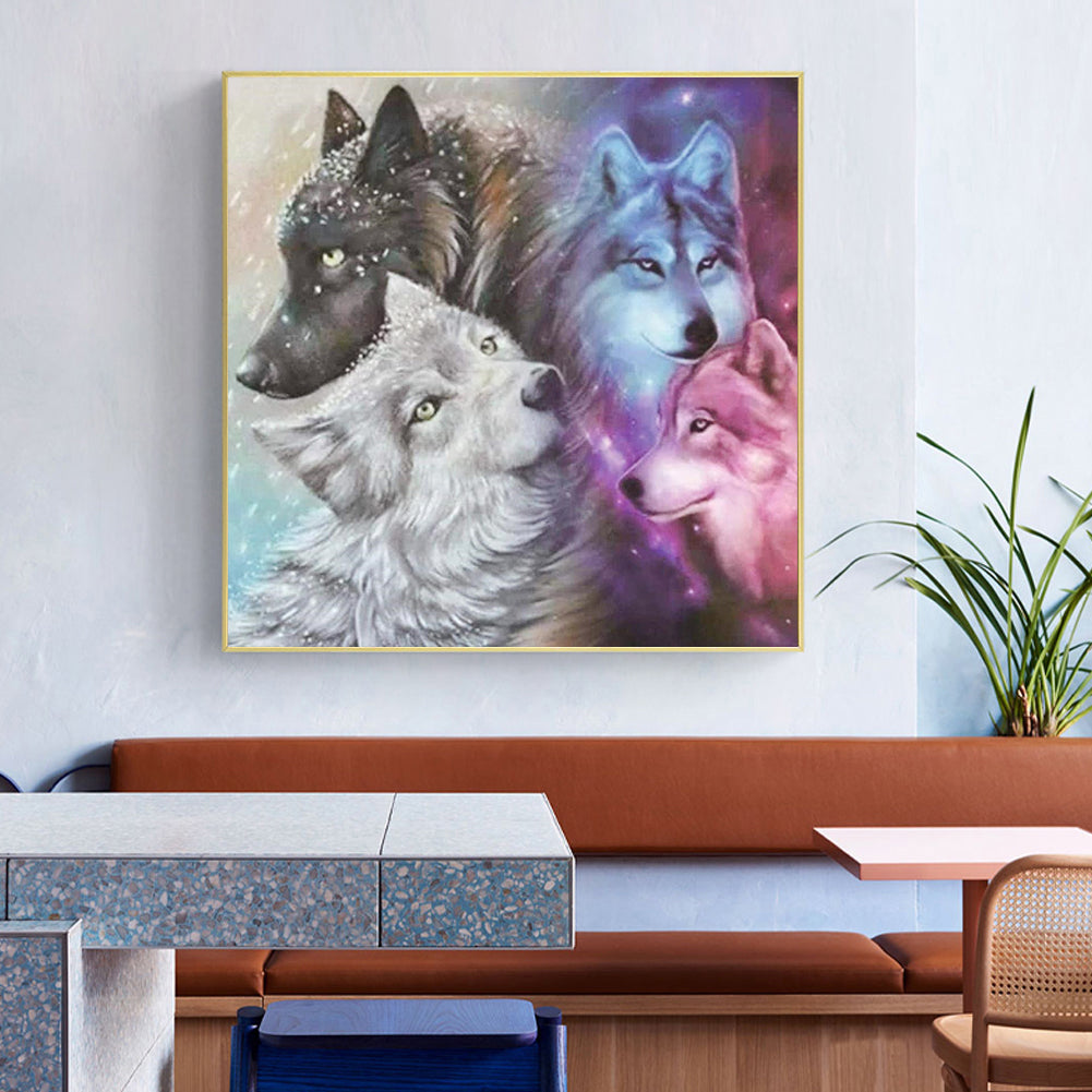 Wolf Pack - Full Square Drill Diamond Painting 50*50CM