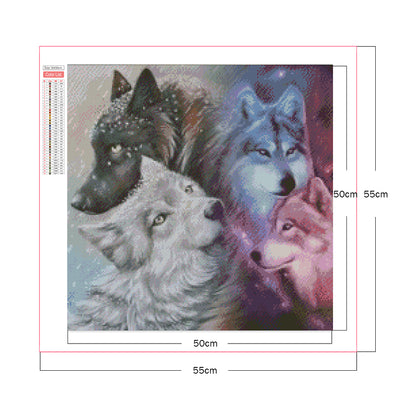 Wolf Pack - Full Square Drill Diamond Painting 50*50CM