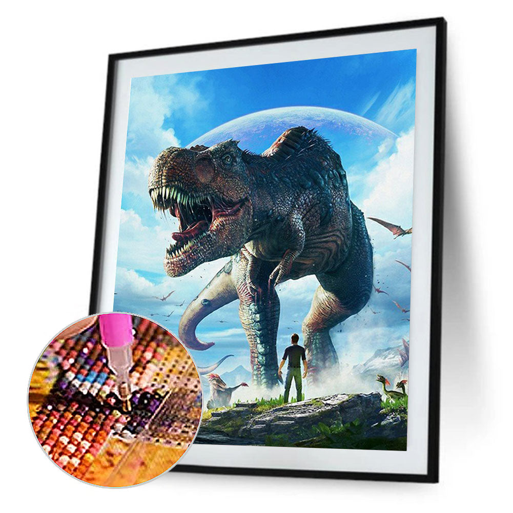 Dinosaur - Full Round Drill Diamond Painting 30*40CM