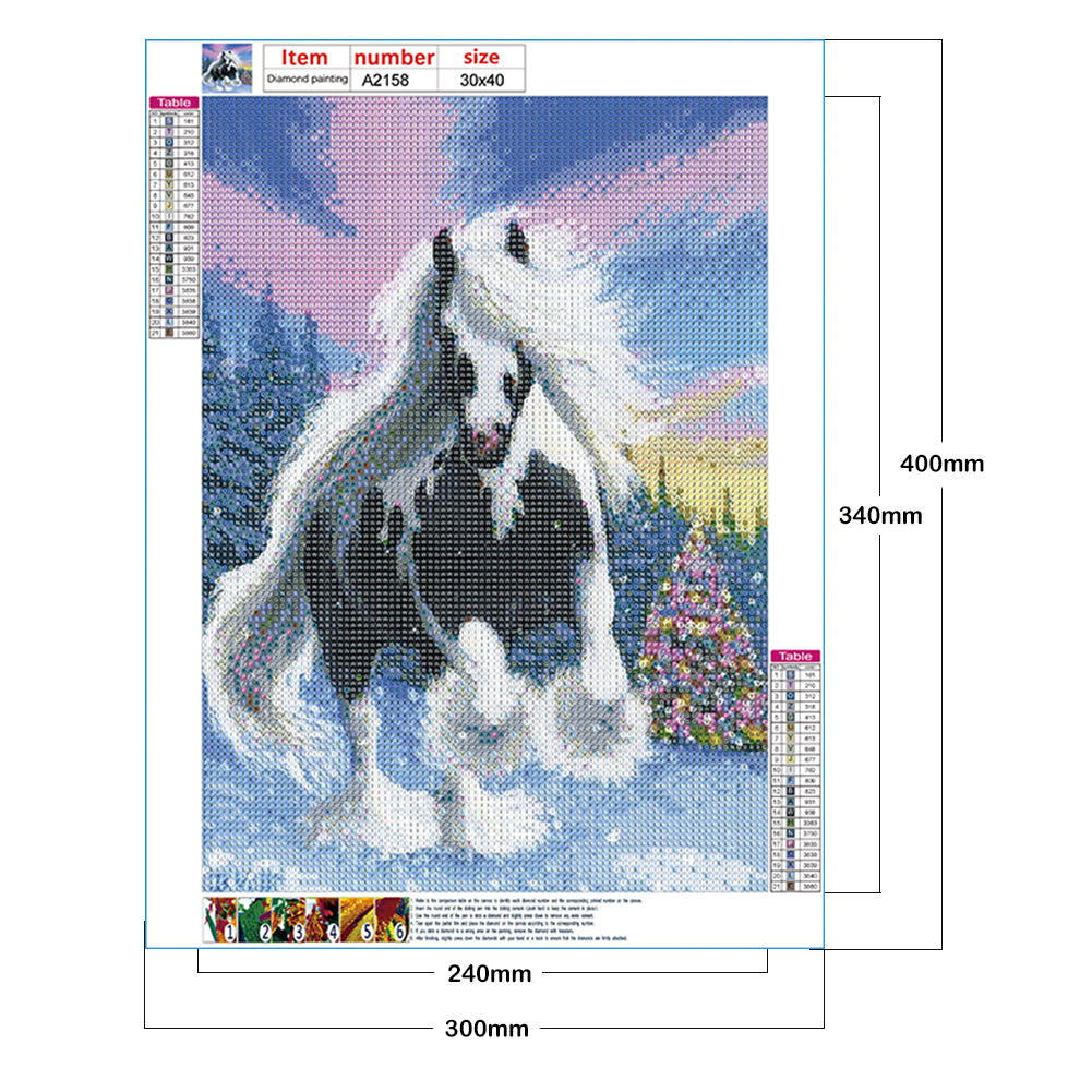 Horse - Full Round Drill Diamond Painting 30*40CM