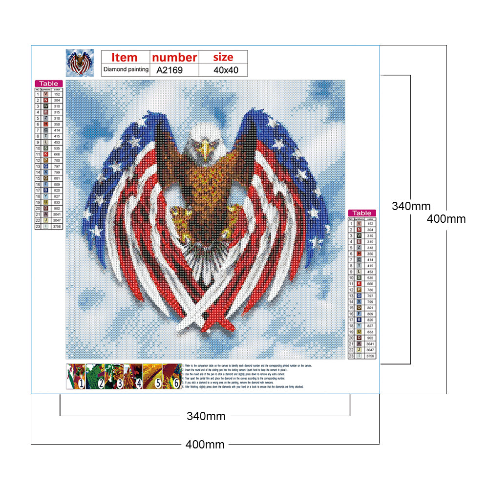 American Eagle - Full Round Drill Diamond Painting 40*40CM