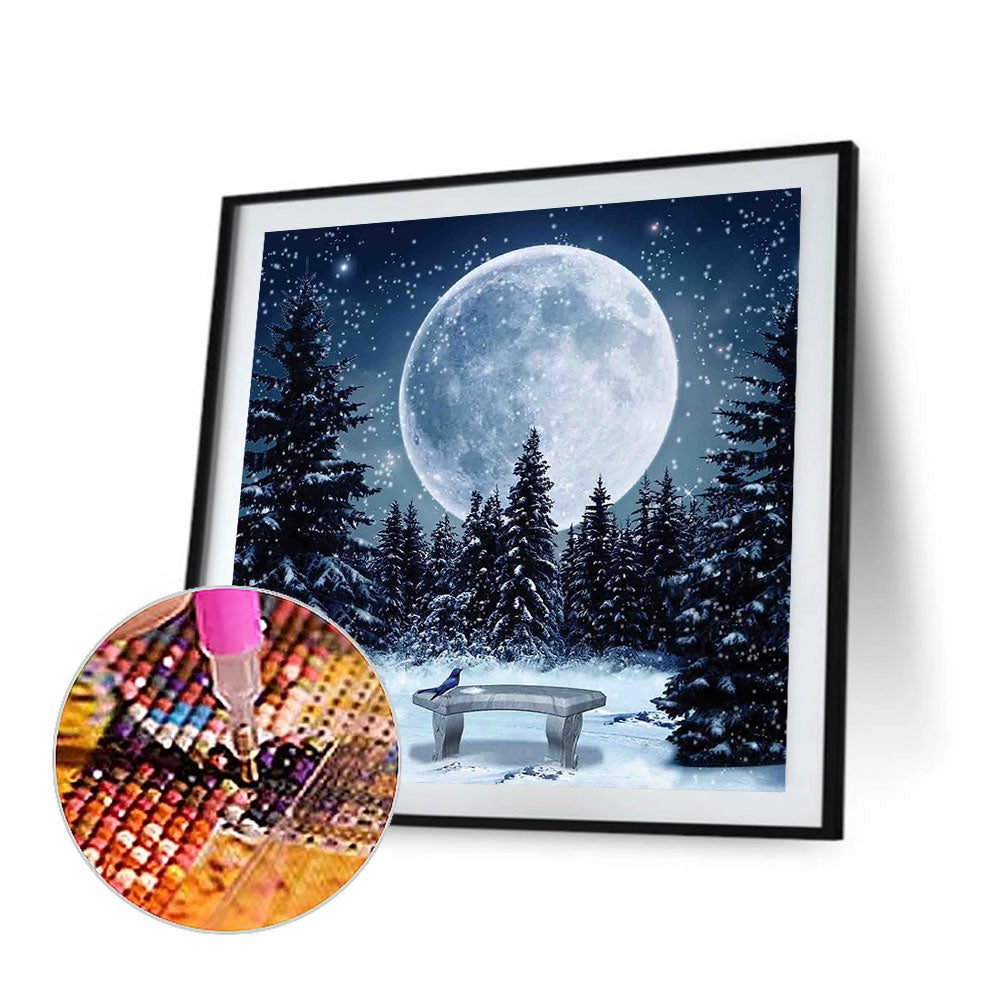 Snowy Night - Full Round Drill Diamond Painting 40*40CM