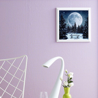 Snowy Night - Full Round Drill Diamond Painting 40*40CM