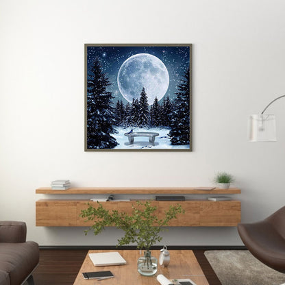 Snowy Night - Full Round Drill Diamond Painting 40*40CM