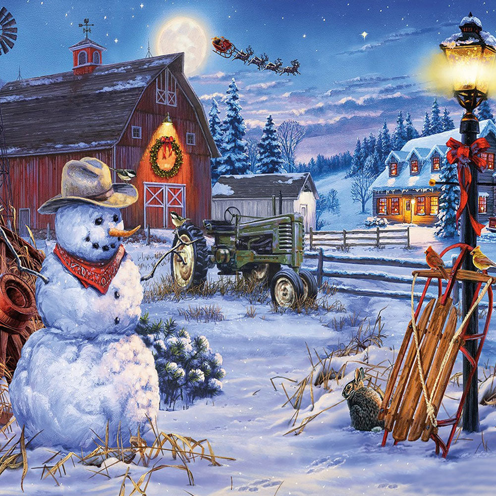 Christmas Snowman - Full Round Drill Diamond Painting 40*40CM