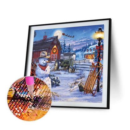 Christmas Snowman - Full Round Drill Diamond Painting 40*40CM