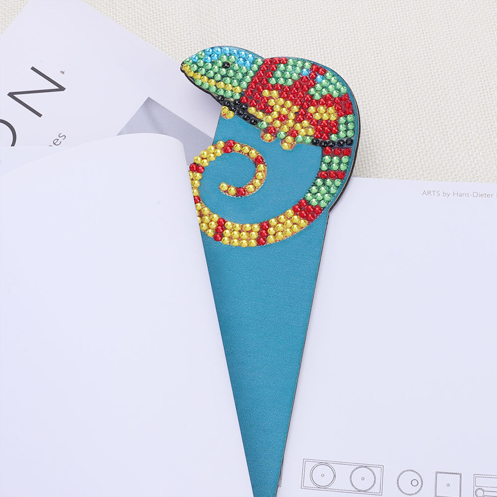 DIY Diamond Painting Leather Bookmark Mosaic Special-shaped Drill Craft Art