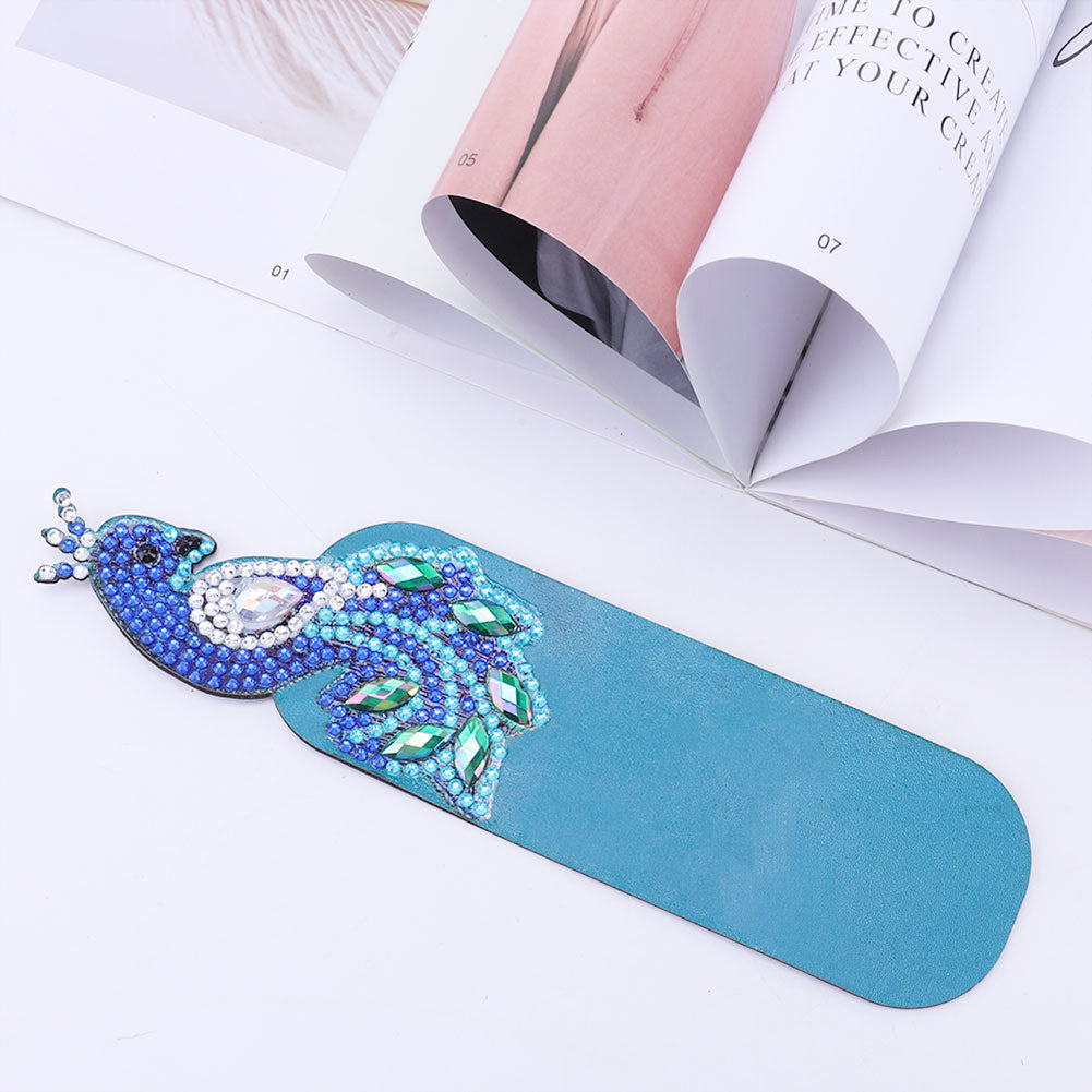 DIY Diamond Painting Leather Bookmark Mosaic Special-shaped Drill Craft Art