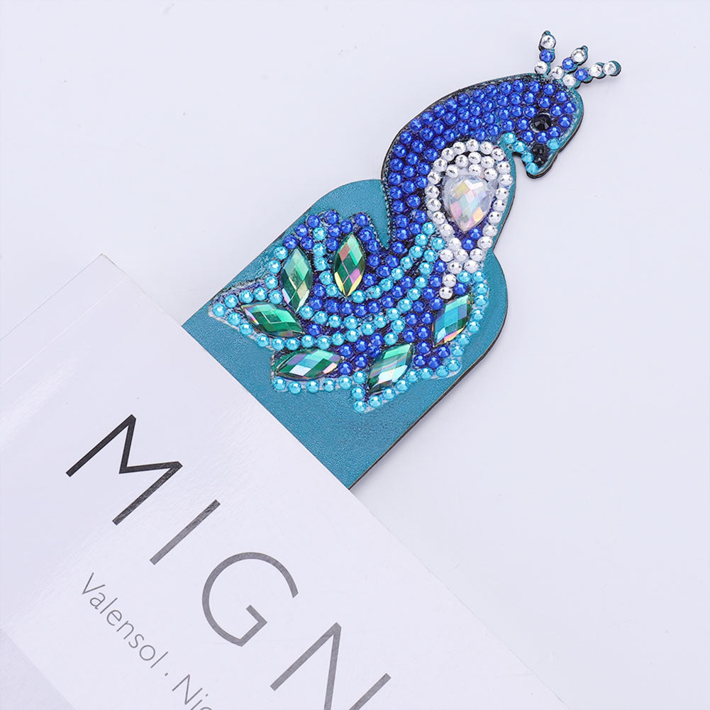 DIY Diamond Painting Leather Bookmark Mosaic Special-shaped Drill Craft Art