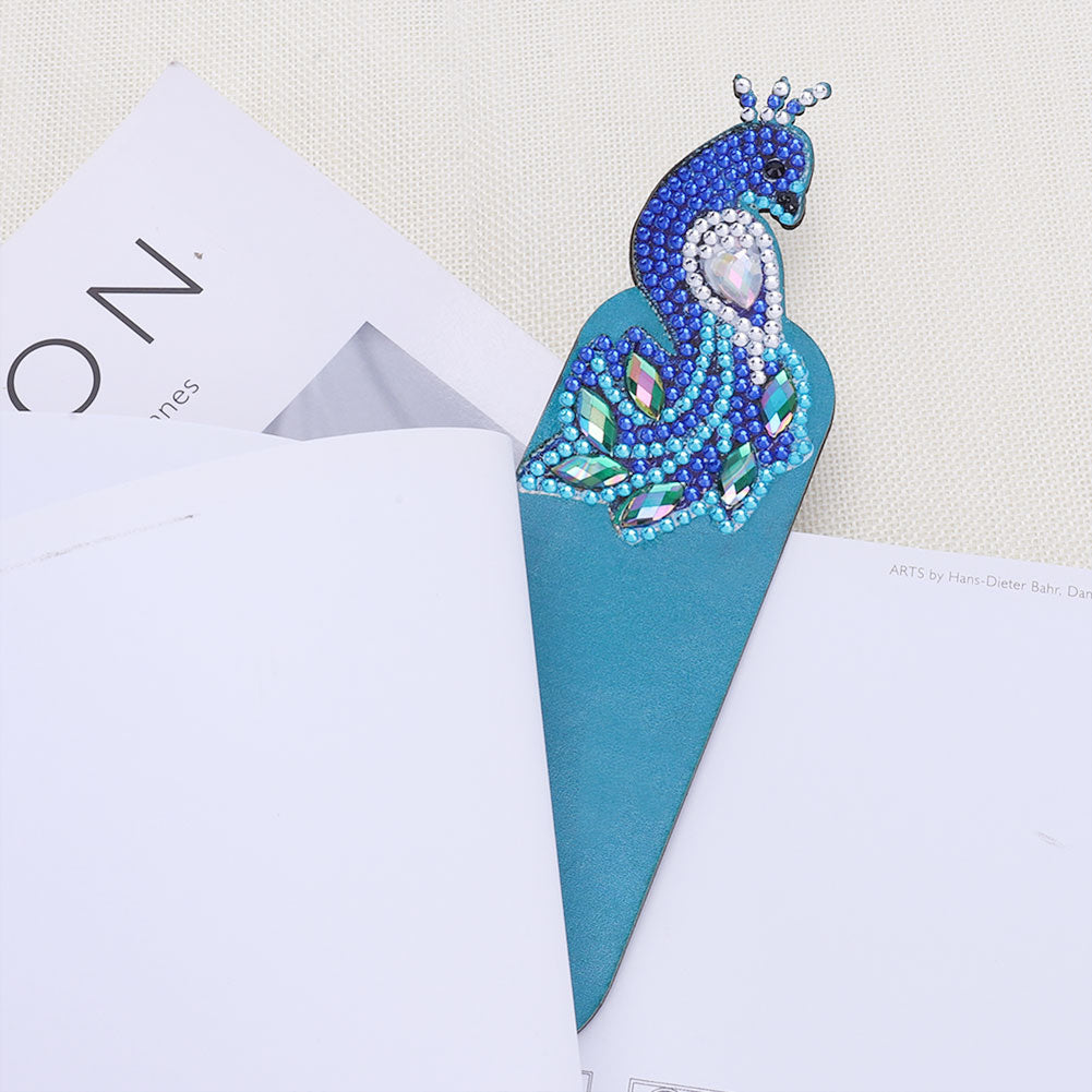 DIY Diamond Painting Leather Bookmark Mosaic Special-shaped Drill Craft Art