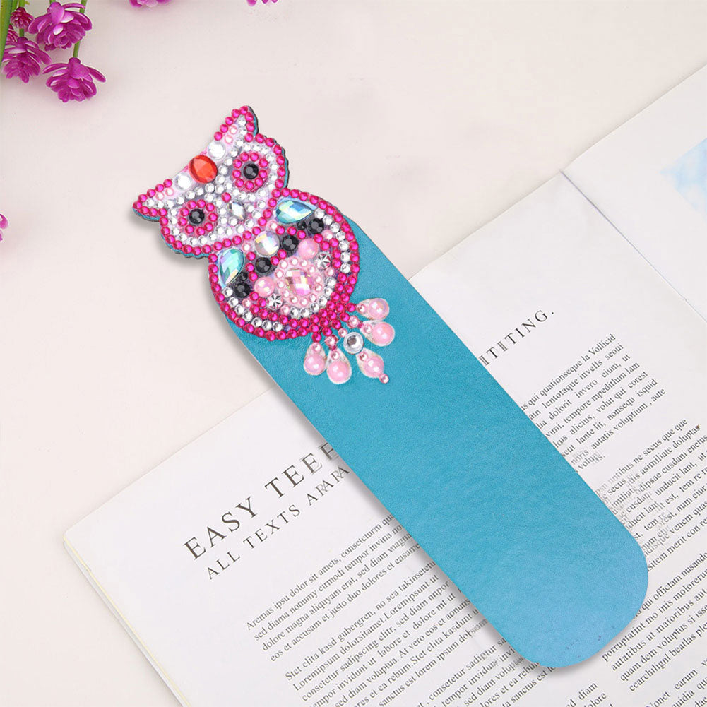 DIY Diamond Painting Leather Bookmark Mosaic Special-shaped Drill Craft Art