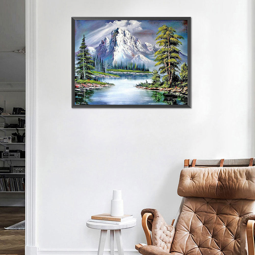 Snow Mountain - Full Round Drill Diamond Painting 50*40CM