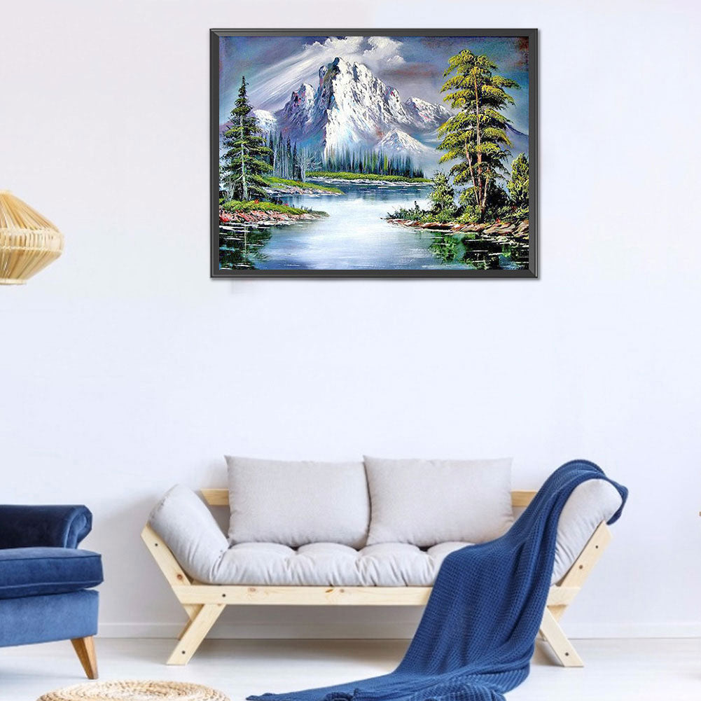 Snow Mountain - Full Round Drill Diamond Painting 50*40CM