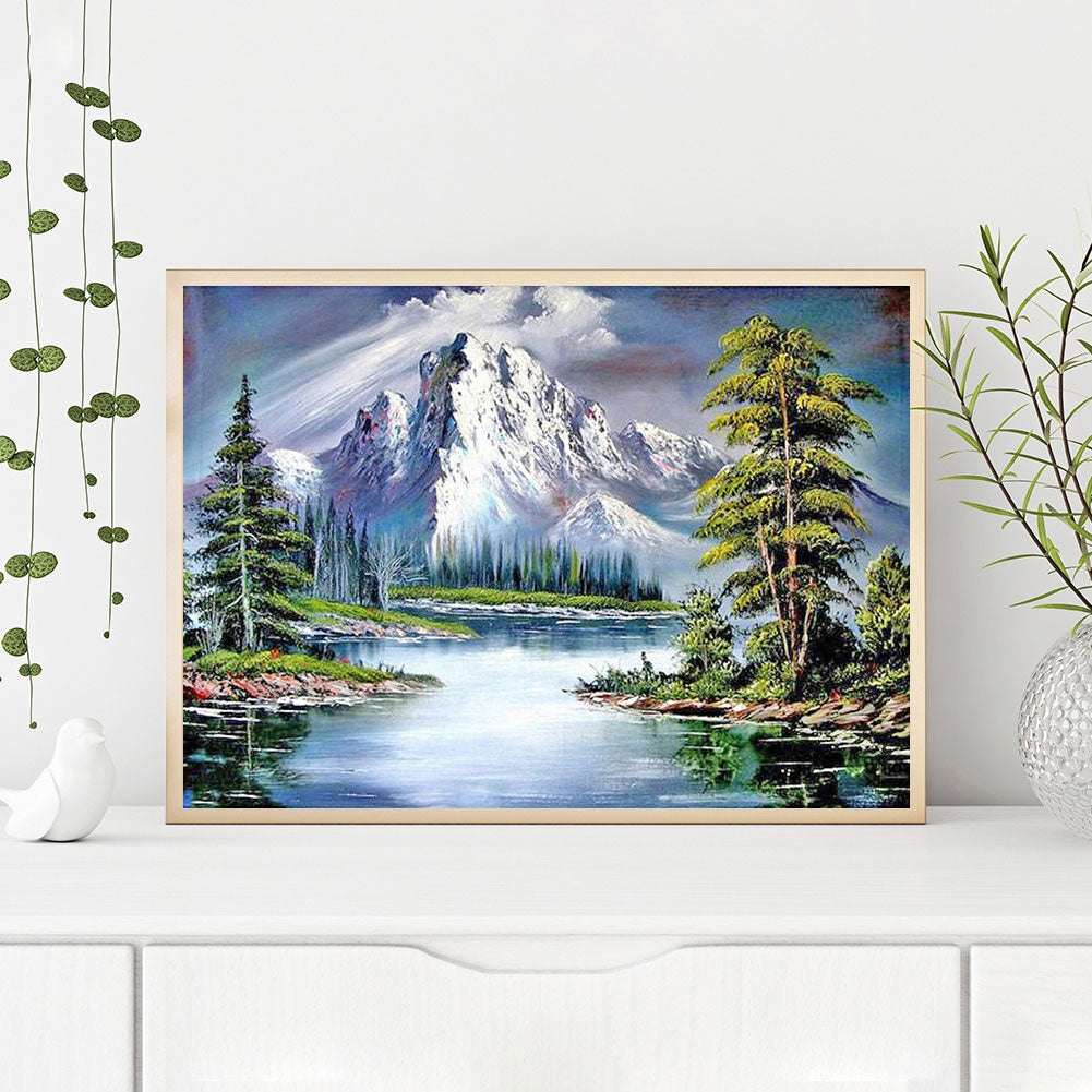 Snow Mountain - Full Round Drill Diamond Painting 50*40CM