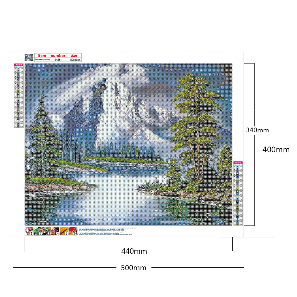 Snow Mountain - Full Round Drill Diamond Painting 50*40CM