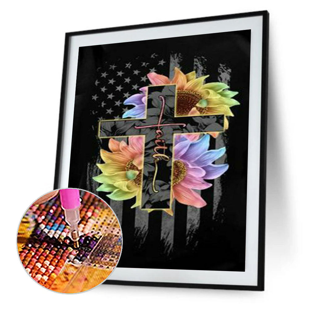 Belief In The Cross - Full Round Drill Diamond Painting 50*60CM