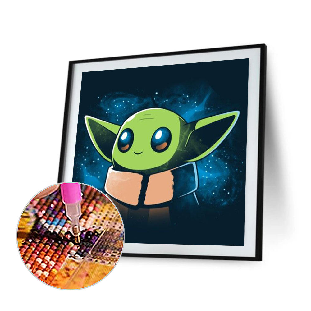 Yoda Cartoon - Full Round Drill Diamond Painting 30*30CM