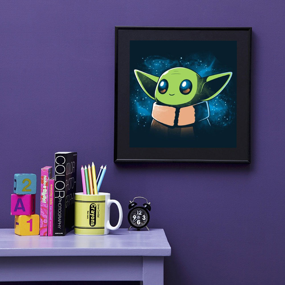 Yoda Cartoon - Full Round Drill Diamond Painting 30*30CM