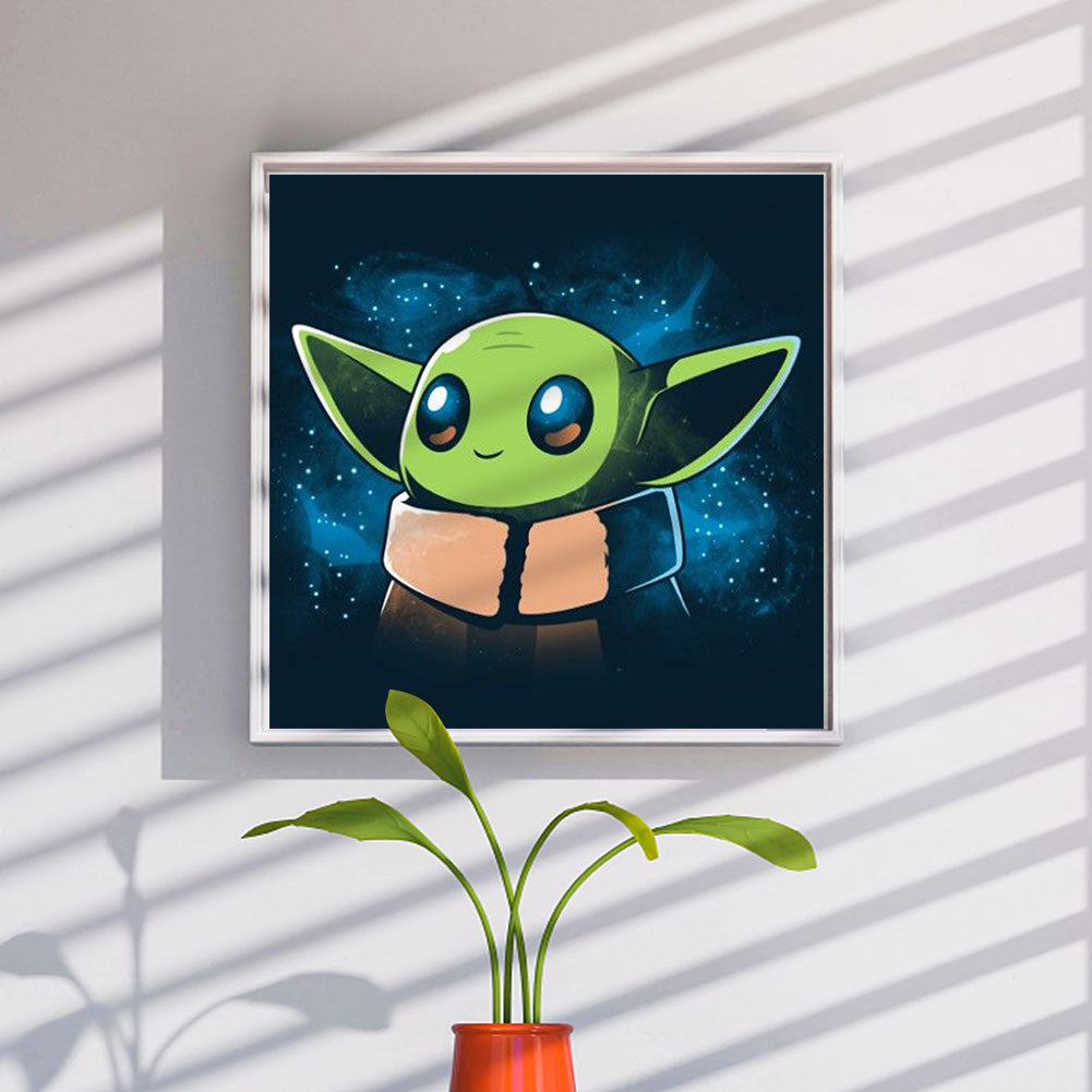 Yoda Cartoon - Full Round Drill Diamond Painting 30*30CM