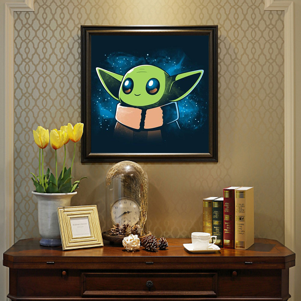 Yoda Cartoon - Full Round Drill Diamond Painting 30*30CM