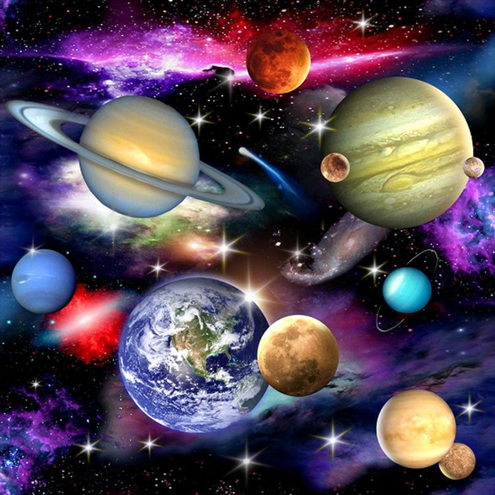 Planet - Full Round Drill Diamond Painting 40*40CM