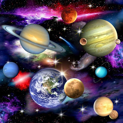 Planet - Full Round Drill Diamond Painting 40*40CM