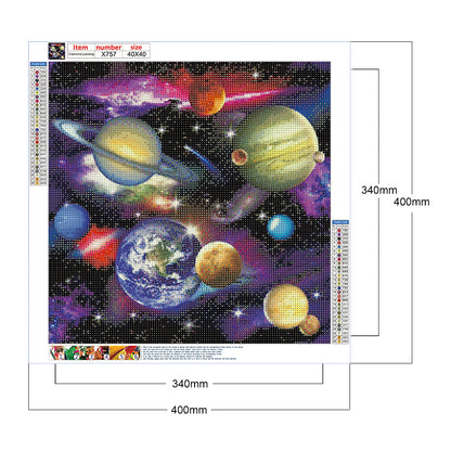 Planet - Full Round Drill Diamond Painting 40*40CM