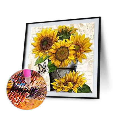 Sunflower - Full Round Drill Diamond Painting 40*40CM