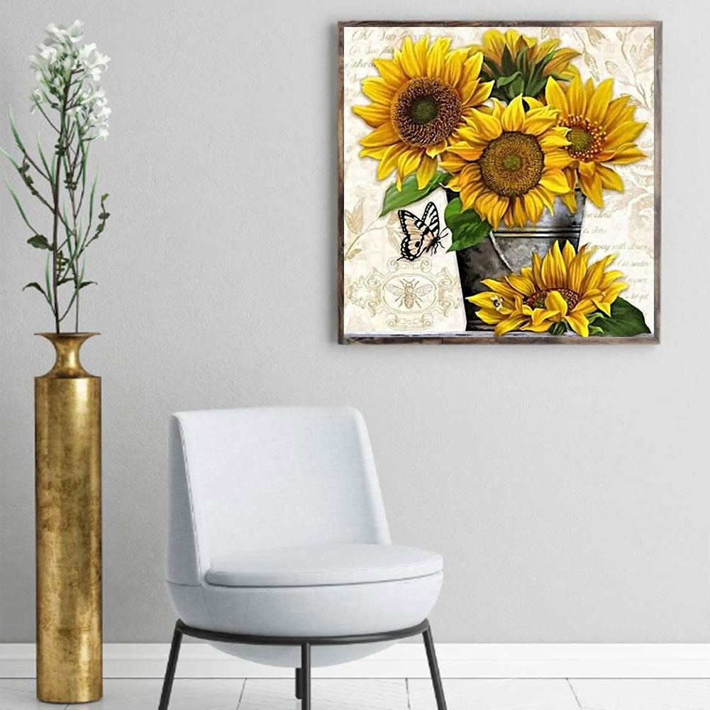 Sunflower - Full Round Drill Diamond Painting 40*40CM