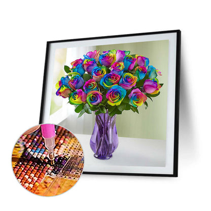 Colorful Roses - Full Round Drill Diamond Painting 40*40CM