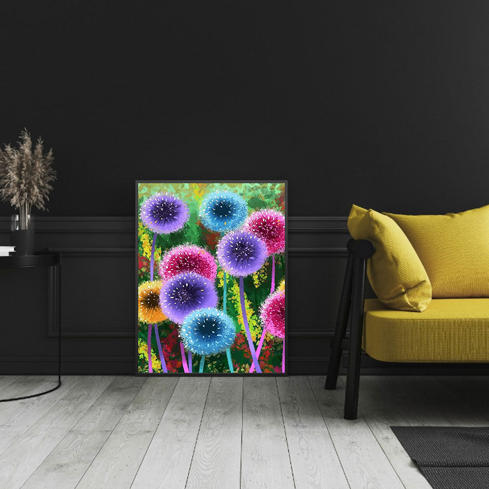 Colorful Dandelion - Full Round Drill Diamond Painting 30*40CM