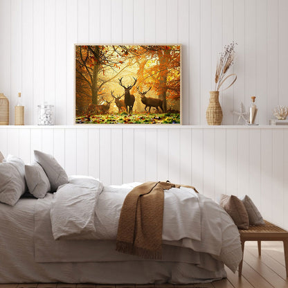 Deer In The Forest - Full Round Drill Diamond Painting 40*30CM