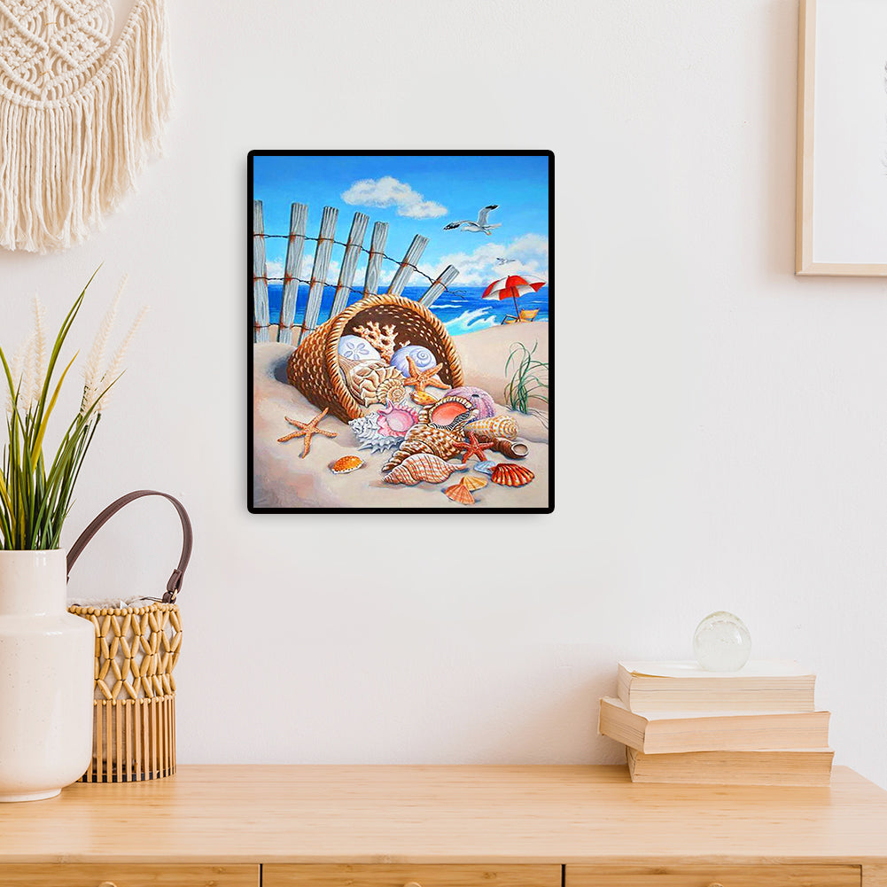 Seashells On The Beach - Full Square Drill Diamond Painting 25*30CM