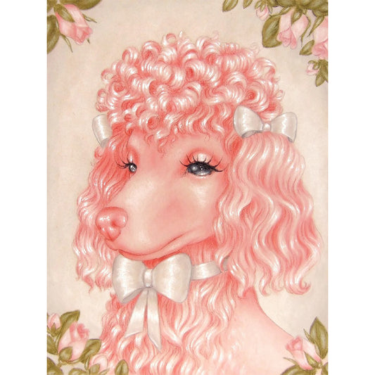 Pink Puppy - Full Round Drill Diamond Painting 30*40CM