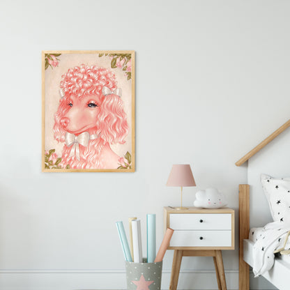 Pink Puppy - Full Round Drill Diamond Painting 30*40CM